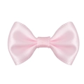 Soft pink satin bow handmade diy polyester ribbon accessory for garment and gifts - 2.5cmx4cm / Pink