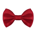 DIY red polyester satin ribbon bow accessory for pet collars and gift box decoration - 2.5cmx4cm / Burgundy