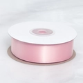 Roll of premium 2cm double-faced pink satin ribbon for gift wrapping and floral decoration - Sakura Pink