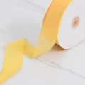 Yellow sheer chiffon organza ribbon roll for DIY wedding floral gift wrapping - Yellow