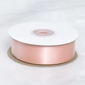 Pink satin ribbon roll for gift wrapping and floral bouquets on a white spool - Light Pink