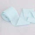 Light blue sheer chiffon ribbon roll for DIY wedding floral bouquets and gift wrapping - Teal Blue