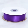 Polished bright purple double-sided polyester satin ribbon roll for gift wrapping - Purple