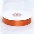 Single-faced orange polyester satin ribbon roll for gift wrapping and floral bouquets - Orange