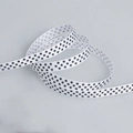 Nastro in grosgrain bianco a pois neri per fiocchi fai da te e confezioni regalo - Stile Stretto / Base Bianca Pois Neri