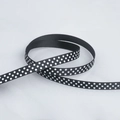 Nastro in grosgrain nero a pois bianchi per accessori per capelli fai-da-te - Stile Stretto / Nero a pois bianchi
