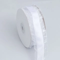 Rotolo di nastro a quadri in poliestere con bordo a balze in organza bianca - Versione Larga Rotolo Corto / Bianco