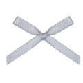 Mini silver-grey polyester ribbon bow for underwear, socks and DIY nail art decor - 3cmx2.5cm / Gray