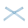 Mini light blue polyester satin ribbon bow accessory for lingerie and DIY crafts - 3cmx2.5cm / Blue