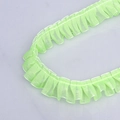2,5 cm hellgrüne plissierte Chiffon-Spitze für DIY-Kleidernähen und Bastelzubehör - 50# Grün