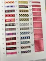 Polyester plaid mini bow ribbons in various checkered patterns for DIY craft accessories - Contact For Color Customization
