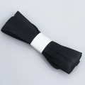 0.6cm black elastic satin ribbon roll with detailed texture for gift wrapping and sewing - Black (0.6x5.5)