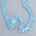 Light blue pleated satin ribbon with 2.5cm width for DIY clothing and gift packaging - Ordinary Blue Style