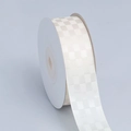 Ruban à carreaux en polyester fait main, motif damier beige sur rouleau blanc - 2.5cm*10 Yards / 815# Beige