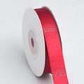 Nastro rosso scintillante metallizzato su rocchetto per pacchetti regalo e matrimoni - 1.6cm*10 Yard / 250# Striscia Argento Rosso