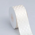 Rouleau de ruban en polyester à carreaux crème avec texture gaufrée pour bricolage - 4cm*10 Yards / 815# Beige
