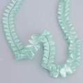 Mint green pleated polyester ribbon with central black stitching for DIY crafts - Encrypted Green Style