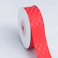 Red plaid checkered ribbon roll made of polyester for DIY crafts and gift wrapping - 2.5cm*10 Yards / 235# Red