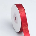 Polyester gradient red ribbon with golden glitter texture for gift box decoration - 250# Gold Stripe Red