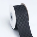 Black and charcoal checkered polyester ribbon roll for DIY craft wrapping and sewing - 4cm*10 Yards / 030# Black