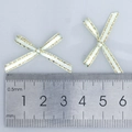 Beige 30mm mini ribbon bow with gold edges for DIY underwear and hosiery accessories - Green