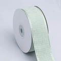 Hellgrünes beflocktes Karoband mit rosa Nahtkante auf einer weißen Papierrolle - 3.8cm*10 Yards / Hellgrün