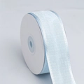 Eisblaues Karoband mit Waffelstruktur und Satinrand auf Rolle für DIY-Bastelarbeiten - 3.8cm*10 Yards / Blau