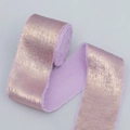Lavendelfarbenes Seidenband mit Goldbeschichtung und Fransenrand für Geschenkboxen - 4cmx5m / Lila