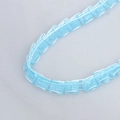 Plissierte hellblaue Organza-Spitze mit weißem Saum für DIY-Kleidung und Deko - 1cm Verschlüsselt (187#) / Blau
