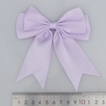 Handmade lavender polyester ribbon bow with double-layered swallowtail for DIY crafts - Light Purple (430#)