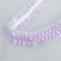 Sweet double-layered lavender satin and white organza pleated lace trim for DIY crafts - Non-Encrypted Purple (430#) / 3.8cm Wide Elastic