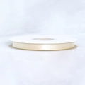 Single-faced polyester satin ribbon in ivory white, 1cm width, wound on a round spool - 0.6cm Width x 20 Yards / 824 Champagne