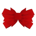 Grande fiocco di Natale in velluto rosso con design multistrato e taglio a coda di rondine - 2#