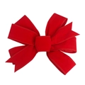 Fiocco natalizio classico in velluto rosso con struttura a doppio strato decorativo - 3#