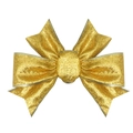 Vista dettagliata della trama glitterata dorata su un fiocco decorativo natalizio - Stile Glitter Oro (2#)
