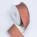 Single-faced matte cotton silk bronze ribbon roll for gift wrapping and bouquets - Coffee & Cream White / 3.8cm*10 Yards
