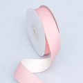 Light pink matte polyester ribbon roll for elegant gift wrapping and floral bouquets - Light Pink and Rice White / 2.5cm*10 Yards