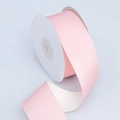Pink matte poly-cotton ribbon roll for cake gift box decoration and floral bouquet wrapping - Light Pink and Rice White / 3.8cm*10 Yards