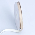 Single-sided matte polyester cotton ribbon in light beige champagne on a white spool - Desert Yellow and Rice White / 0.7cm*10 Yards
