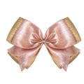 Nœud de Noël en toile pailletée rose et doré pour sapin et emballages cadeaux DIY - 1# Rose Or Style Double Couche