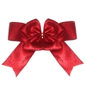 Nœud de Noël rouge métallisé scintillant avec fermoir doré pour cadeau de fête - 2# Rouge Style Brillant