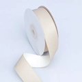 Champagne gold matte polyester cotton ribbon roll for gift wrapping and floral decor - Desert Yellow and Rice White / 2.5cm*10 Yards