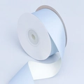 Light blue matte satin ribbon roll for gift wrapping and floral bouquet decoration - Sky Blue + Off-White / 3.8cm*10 Yards
