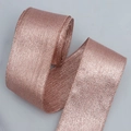 Ruban pailleté métallique or rose avec texture pour emballage cadeau et loisirs créatifs - Or rose / 6cm de Large * 5m de Long
