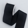 Matzwart elastisch lint voor doe-het-zelf haaraccessoires en taartdecoratie - 4cm Breed / Zwart