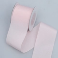 Roll of light pink matte polyester ribbon for DIY gift wrapping and floral decoration - 4cm Wide / Pink
