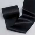 Elegant black wide satin ribbon roll for weddings and gift wrapping decorations - 15cmx20m / Black