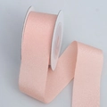 Pale pink pearlescent ribbon roll for gift wrapping and DIY crafts accessories - 2.5cm Wide / Pink