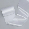 Roll of elegant pure white satin ribbon for wedding chairs and luxury gift wrapping decoration - 15cmx20m / Bleached White