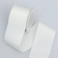 Matte white elastic polyester ribbon roll for gift wrapping and DIY crafts - 4cm Wide / Champagne